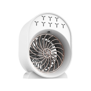 Ventilateur de climatisation humidification par pulvérisation USB petit refroidisseur d'air de bureau portable, style : charge (blanc) SH6203133-20
