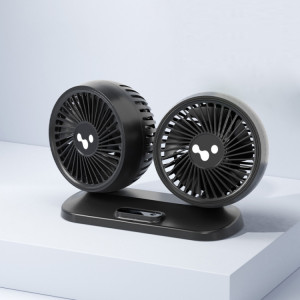 Ventilateur de voiture 12v/24v interface USB puissant ventilateur électrique à double tête (noir olive) SH601A89-20