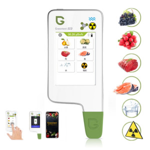Greentest ECO6 détecteur environnemental de rayonnement nucléaire de qualité de l'eau de nitrate de nourriture de légumes, de fruits et de viande, prise ue (blanc) SG401A155-20