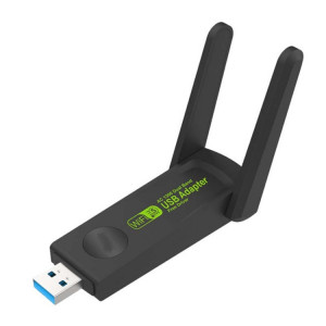 Carte réseau sans fil 1300 Mbps Gigabit double bande 5G pour ordinateur sans pilote Carte réseau USB, portée : 1300 m SH3502406-20