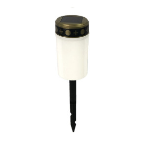 Lumière de tombe à induction solaire, bougie d'extérieur à LED étanche, spécification: avec clous de terre blancs SH59041859-20