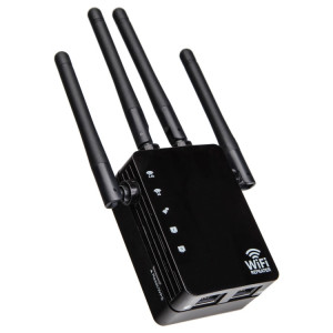 Répéteur WiFi d'extension de portée WiFi 5G/2.4G 1200Mbps avec 2 Ports Ethernet prise ue noir SH6103407-20