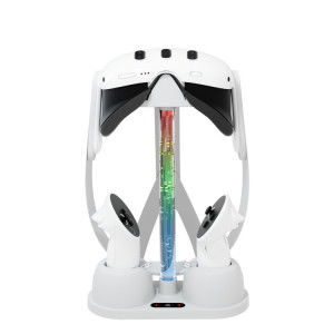 Support de stockage de base de chargement pour lunettes Meta Quest 3 VR, avec lumière RVB froide (blanc) SH701A1002-20