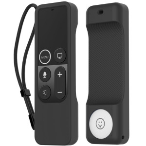 Pour Apple TV Siri Remote 1 + AirTag AhaStyle PT157 Tracker de télécommande 2 en 1 Housse de protection en silicone (noir) SA401A967-20