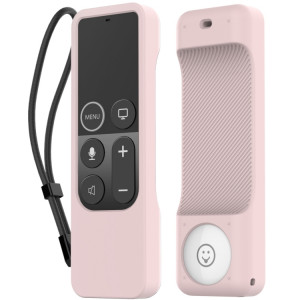 Pour Apple TV Siri Remote 1 + AirTag AhaStyle PT157 Tracker de télécommande 2 en 1 Housse de protection en silicone (rose) SA401B1871-20