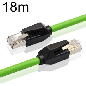Câble industriel Gigabit à double blindage CAT6 de 18 m, résistant aux vibrations et très flexible, pour chaîne de traînée SH04101036-20