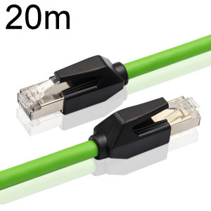 Câble industriel Gigabit à double blindage CAT6 de 20 m, résistant aux vibrations et très flexible, pour chaîne de traînée SH04111495-20