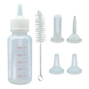 6 pièces/ensemble 50ml nouveau-né animal de compagnie doux mamelon lait bouteille ensemble chiot chats fournitures d'alimentation SH52021843-20
