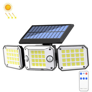 Applique murale solaire extérieure à triple tête 224 LED à double capteur avec capteur de corps rotatif, éclairage de jardin et de maison, style: intégral SH9701685-20