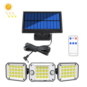 Applique murale solaire extérieure à triple tête 224 LED à double capteur avec capteur de corps rotatif, éclairage de jardin et de maison, style: divisé SH9702932-20
