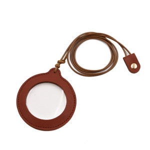 Loupe suspendue réglable 3X, loupe Portable pour personnes âgées avec étui en cuir (marron clair) SH901B1943-20