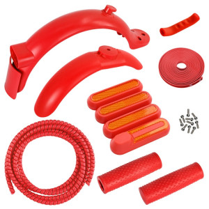 Kit de modification 7-en-1 pour scooter électrique Xiaomi M365 / M365 Pro /MI 3 (rouge) SH701C1360-20