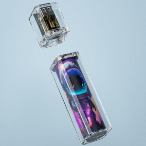 Combinaison de rouge à lèvres de puissance de charge magnétique portable modélisant un appareil mobile à charge rapide transparent, Spécifications: 1 chargeur + 1 batterie SH7901813-20