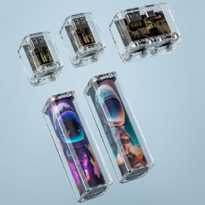 Combinaison de rouge à lèvres de puissance de charge magnétique portable modélisant un appareil mobile à charge rapide transparent, Spécifications: 3 chargeurs + 2 batteries SH79041239-20