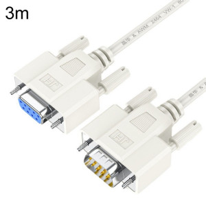 JINGHUA B110 câble DB mâle à femelle RS232 série COM cordon ligne de connexion de périphérique d'imprimante, taille: 3 m (beige) SJ302A900-20