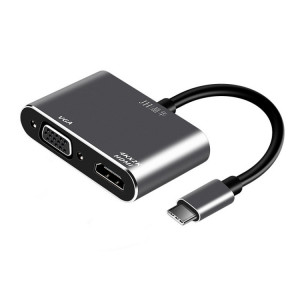 JINGHUA Z321 Convertisseur de station d'accueil HUB multifonctionnel, Interface: Type-C vers HDMI + VGA SJ5401954-20