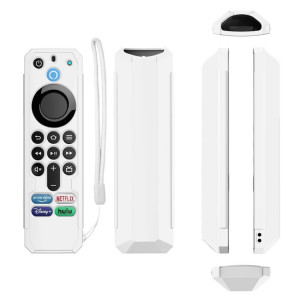 Pour Amazon Alexa Voice Remote 3ème génération Anti-chute et housse de protection pour télécommande TV (blanc) SH901A841-20