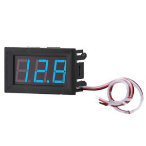 Borne de voltmètre CC à 3 fils 0 V-30 V 0,56 pouces LED Accessoires de voltmètre numérique Protection de connexion inversée, Couleur : Bleu SH72021210-20