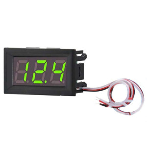 Borne de voltmètre DC à 3 fils 0 V-30 V, 0,56 pouce, accessoires de voltmètre numérique LED, protection de connexion inversée, couleur : vert SH72031234-20