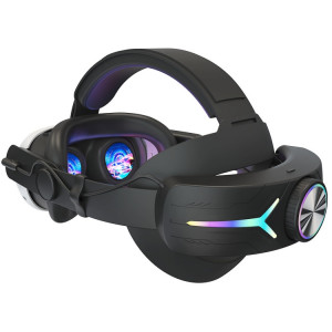 Pour Meta Quest 3 USB rechargeable RVB effet d'éclairage casque pliable réglable (noir) SH901C364-20