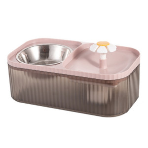 Machine à eau d'alimentation, mangeoire automatique pour chat et chien, chauffe-eau, bol d'alimentation intelligent pour animaux de compagnie (rose) SH301B1195-20