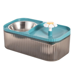 Machine à eau d'alimentation, mangeoire automatique pour chat et chien, chauffe-eau, bol d'alimentation intelligent pour animaux de compagnie (bleu) SH301C1735-20