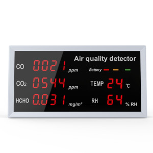 Moniteur d'air portable d'intérieur 5 en 1, détecteur de formaldéhyde TVOC (W17A gris clair) SH301B1185-20