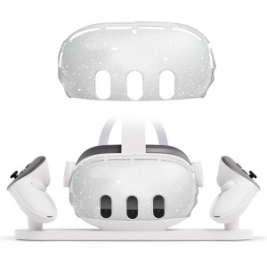 Pour Meta Quest 3 PC Coque de protection, style : coque unique (paillettes transparentes) SH1105907-20