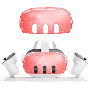 Pour Meta Quest 3 PC Coque de protection, style : coque unique (rouge transparent pailleté) SH1107468-20