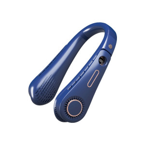 F11 Portable USB charge rotatif affichage numérique ventilateur de cou suspendu sans lame (bleu) SH701B1805-20