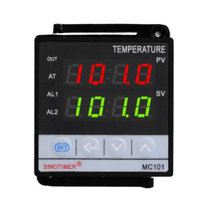 SINOTIMER MC101 Entrée universelle Boîtier court PID Contrôleur de température intelligent Compteur Chauffage Relais de refroidissement Sortie à semi-conducteurs SSR SS6018785-20