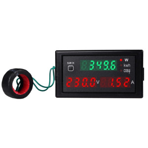 SINOTIMER SPM001 AC LED Voltmètre numérique Facteurs de fréquence Compteur Moniteur de puissance, Spécifications: AC80-300V 100A SS98011944-20
