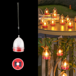 Lumière de bougie solaire cour extérieure villa jardin lumière de décoration étanche, spécification: modèle rond coquille rouge SH1704907-20