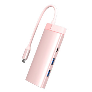 BS7A Station d'accueil 7 en 1 Type-C Convertisseur de station d'accueil Hub USB multifonction (rose) SH501B310-20