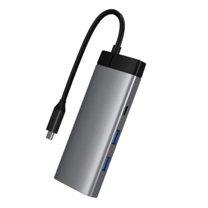 BS7A Station d'accueil 7 en 1 Type-C Convertisseur de station d'accueil Hub USB multifonction (gris) SH501C996-20