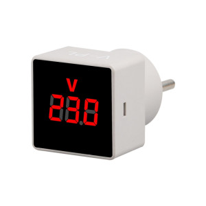 SINOTIMER V-PL Type d'insertion carrée voltmètre ca numérique domestique prise ue SS62211074-20