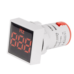 SINOTIMER ST17HZ 22 mm carré LED affichage numérique 50-75 Hz AC indicateur de signal de fréquence (01 rouge) SS501A1278-20
