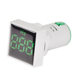 SINOTIMER ST17HZ 22 mm carré LED affichage numérique 50-75 Hz AC indicateur de signal de fréquence (04 vert) SS501C1160-20
