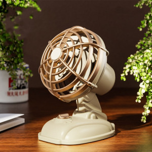 Mini ventilateur électrique silencieux de bureau, ventilateur rétro USB d'extérieur de bureau (jaune) SH501B884-20
