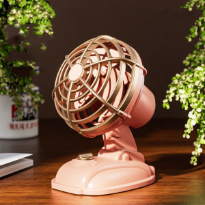 Mini ventilateur électrique silencieux de bureau, ventilateur rétro USB d'extérieur de bureau (rose) SH501C1891-20