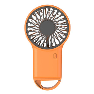 Mini ventilateur de bureau pliable portatif, Rechargeable par USB, crochet d'alpinisme, ventilateur muet (Orange) SH601A1739-20