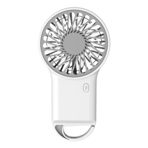 Mini ventilateur de bureau pliable portable, Rechargeable par USB, crochet d'alpinisme, silencieux (blanc) SH601B876-20