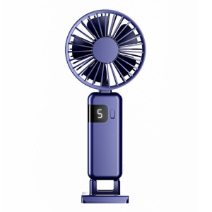 Affichage numérique portatif suspendu au cou muet petit ventilateur USB chargeant le ventilateur pliable tenu dans la main (bleu) SH901B1688-20