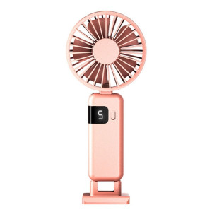 Affichage numérique portatif suspendu au cou muet petit ventilateur USB chargeant le ventilateur pliable tenu dans la main (rose) SH901C1384-20
