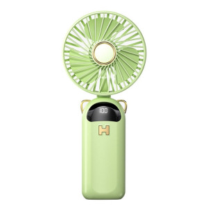 Ventilateur de charge USB à affichage numérique pliable, petit ventilateur d'extérieur à main suspendu au cou (vert) SH901A1433-20
