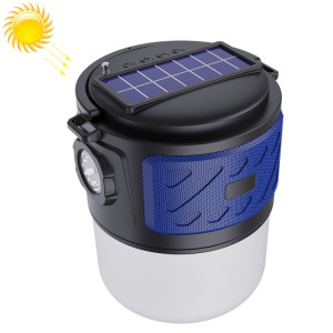 DV-V12 Lampe de camping solaire extérieure Carte FM Haut-parleur Bluetooth (Bleu) SH601B621-20