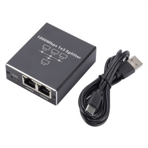 Répartiteur de réseau 1 à 3 Gigabit, partageur de réseau, répartiteur de câble réseau RJ45 SH57011060-20