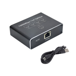 Répartiteur de réseau 1 à 4 Gigabit, partageur de réseau, répartiteur de câble réseau RJ45 SH57021357-20