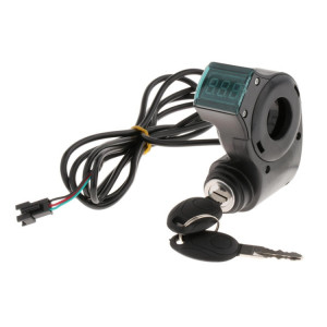 Ensemble de commutateur de déconnexion de Scooter de véhicule électrique avec interrupteur de démarrage à affichage numérique à clés (noir) SH801A314-20