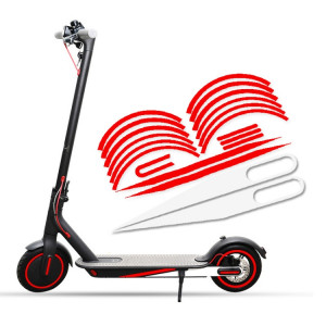 Autocollant réfléchissant d'avertissement étanche pour Scooter Xiaomi Mijia M365/1s/Pro/Pro2 (livraison de couleur aléatoire) SH201A119-20